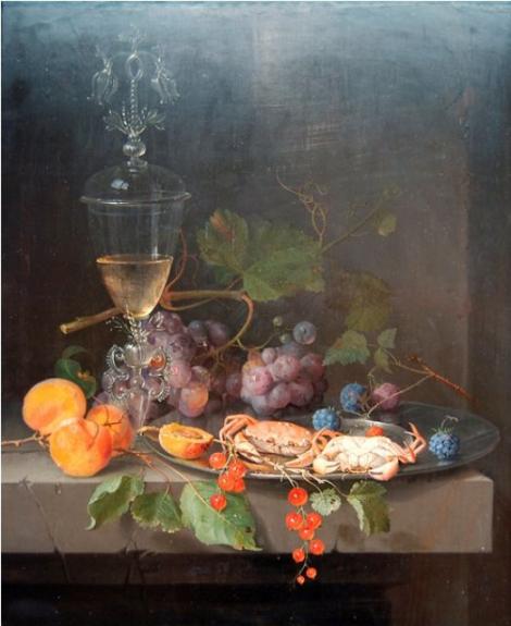 Still Life With Crabs On A Pewter Plate