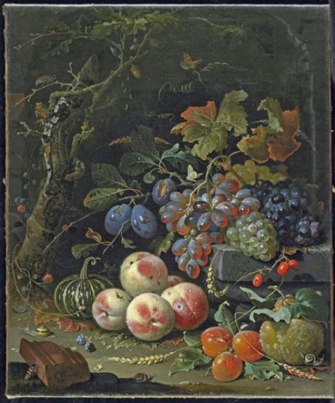 Still Life With Fruits, Foliage, And Insects
