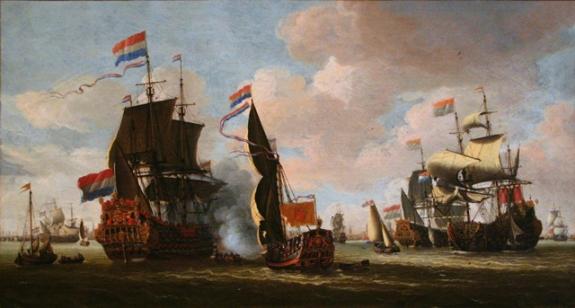 La Flotte Hollandaise Dans La Rade D'Amsterdam