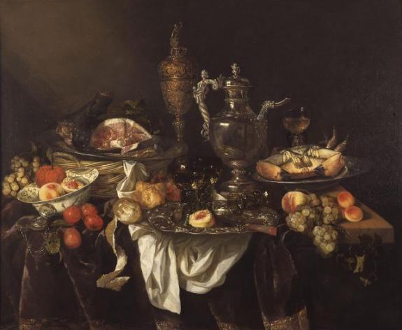 Ostentatious Still Life with Self-Portrait of The Artist in The Silver