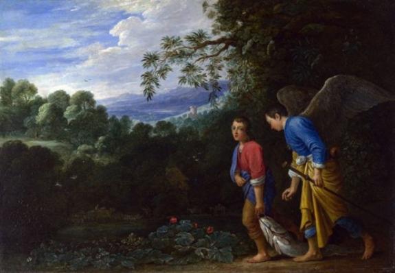 Tobias And The Archangel Raphael Returning With The Fish