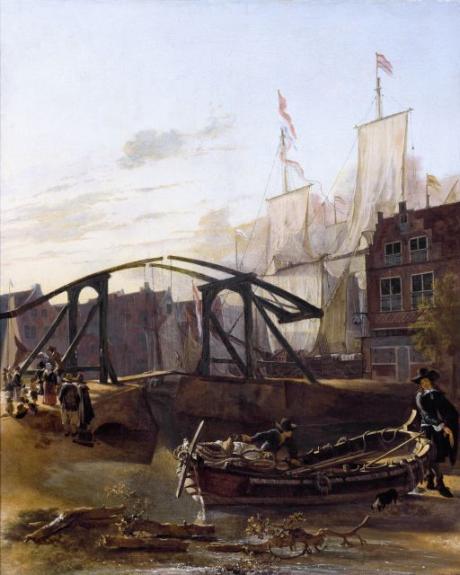 View Of A Harbour In Schiedam