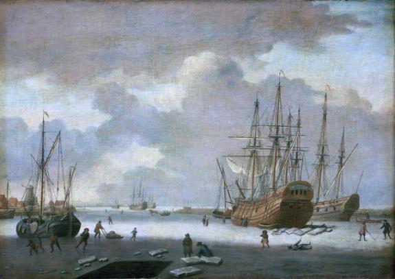 A Dutch Whaler And Other Vessels In The Ice