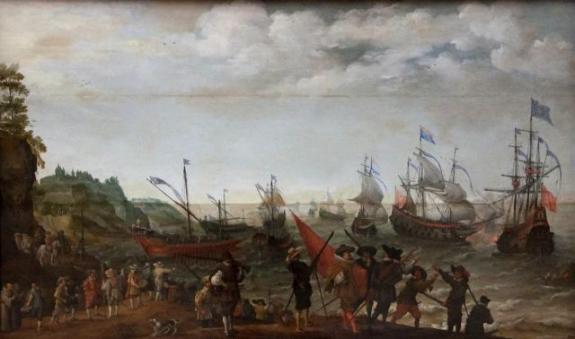 Zeegevecht Tussen Hollandse En Engelse Schepen