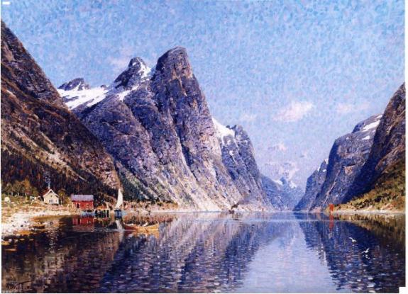 A Norwegian Fjord Scene