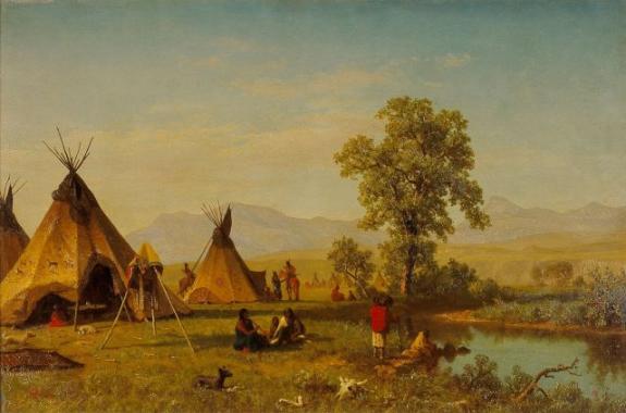 Sioux Village Near Fort Laramie