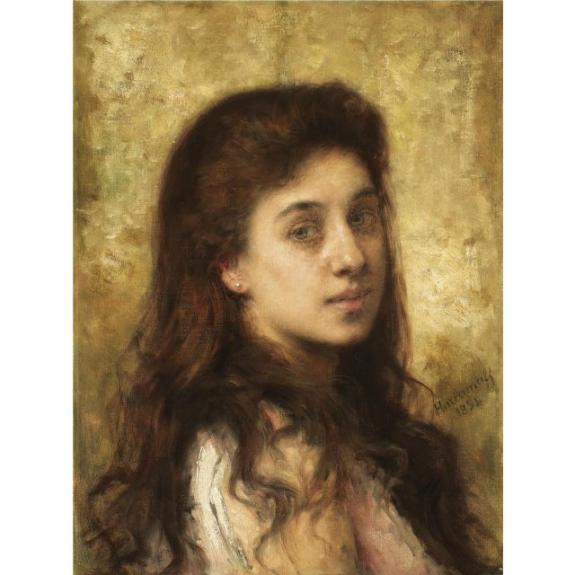An Auburn Haired Young Woman