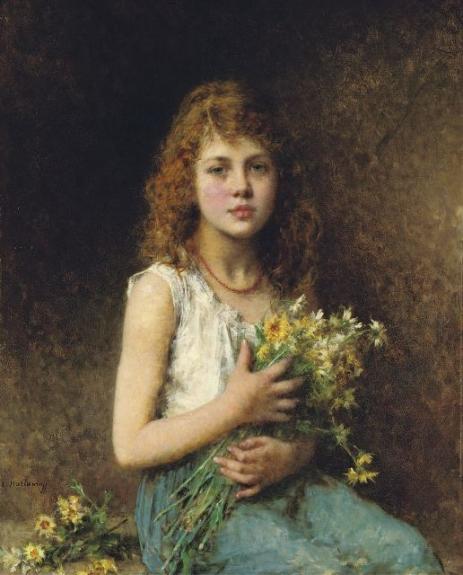 Girl With Spring Flowers