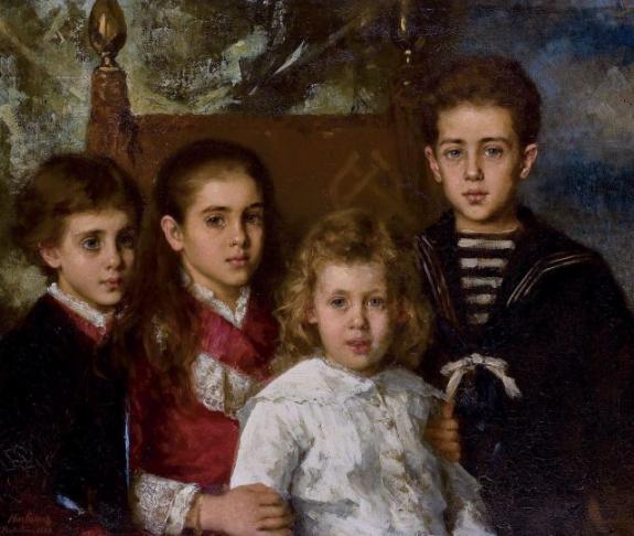 Portrait Of The Children Of Paul Pavlovich Demidoff