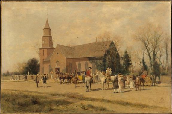Old Bruton Church, Williamsburg, Virginia, in the Time of Lord Dunmore
