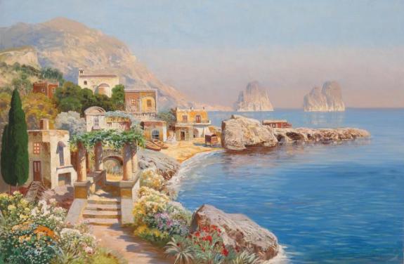 View Of The Faraglioni Stacks Off The Island Of Capri