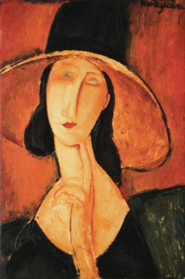 Portrait Of Jeanne Hebuterne In A Large Hat