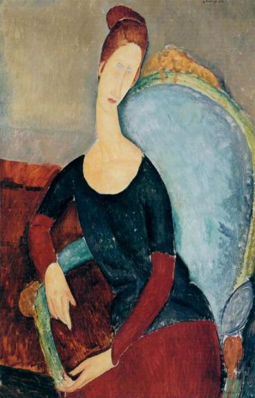 Portrait Of Jeanne Hebuterne Seated In An Armchair