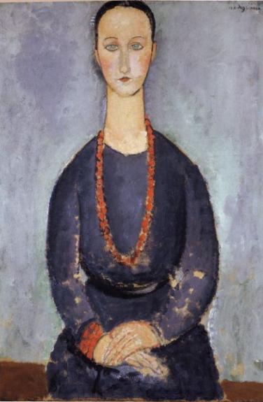 Woman With A Red Necklace