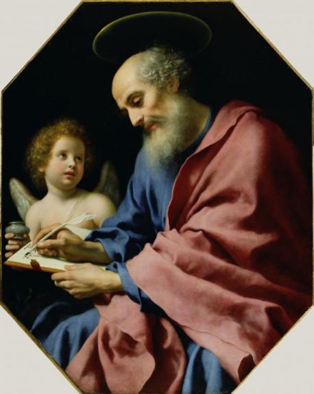 St. Matthew Writing His Gospel