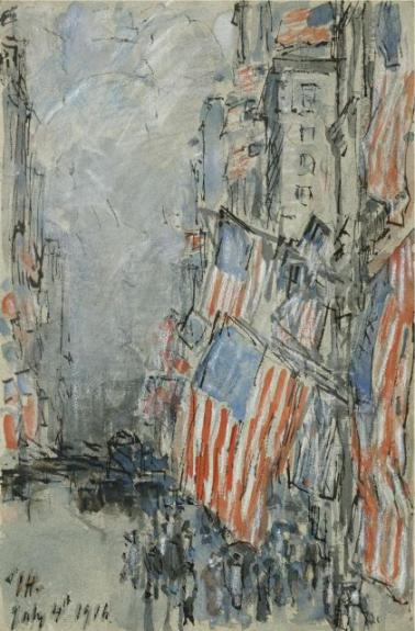 Flag Day, fifth Avenue, July 4th 1916