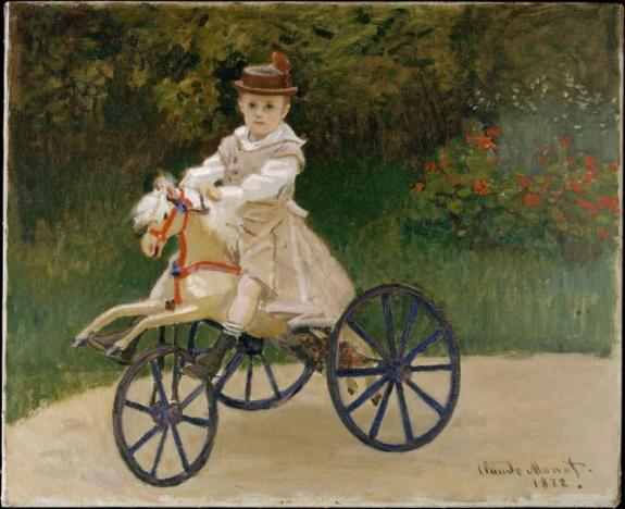 Jean Monet on His Horse Tricycle