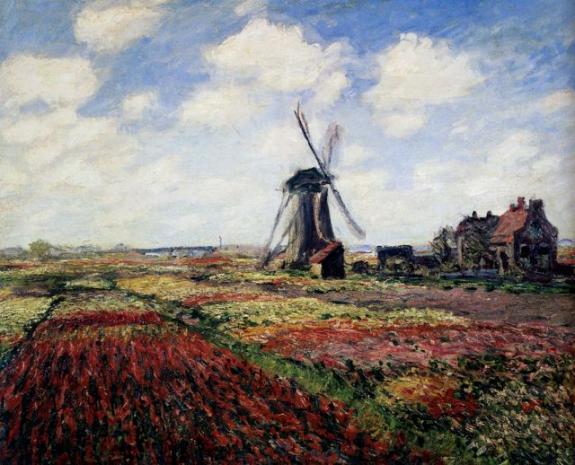 Tulip Fields With The Rijnsburg Windmill 1886