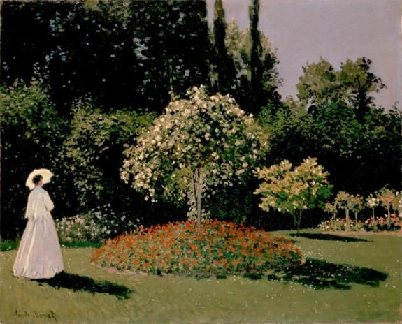 Woman with a Parasol - Madame Monet and Her Son