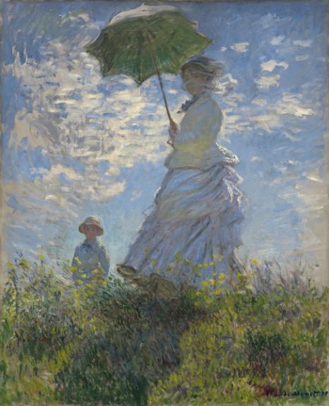 Woman with a Parasol - Madame Monet and Her Son