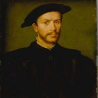 Portrait Of A Bearded Man In Black