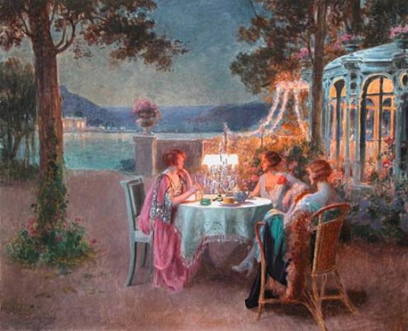 Soir Sur La Terrace A La Pergola