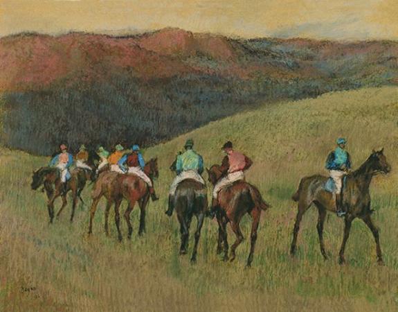 Race Horses In A Landscape