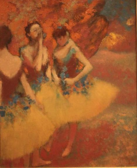 Three Dancers In Yellow Skirts