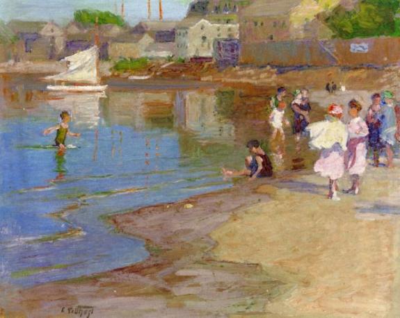 Children Playing At The Beach