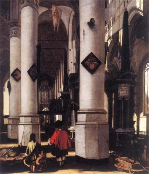 Interior Of The Nieuwe Kerk In Delft