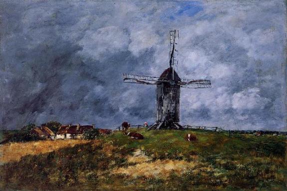 Cayeux Windmill In The Countryside Morning Boudin