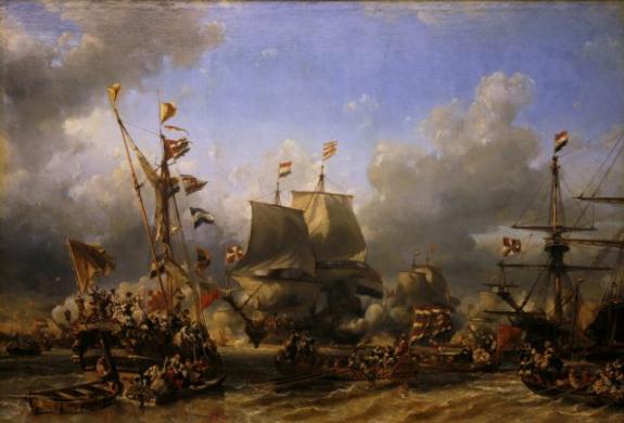 Embarkation of De Ruyter and De Witt at Texel