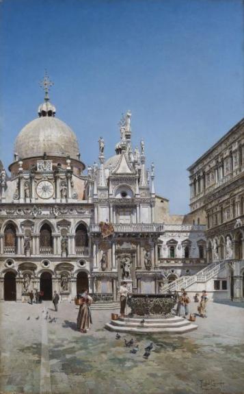 Innenhof Des Palazzo Ducale In Venedig