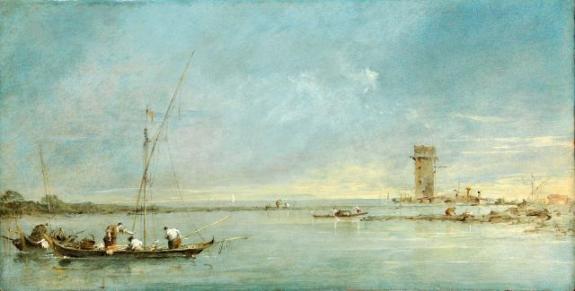 View Of The Venetian Lagoon With The Tower Of Malghera
