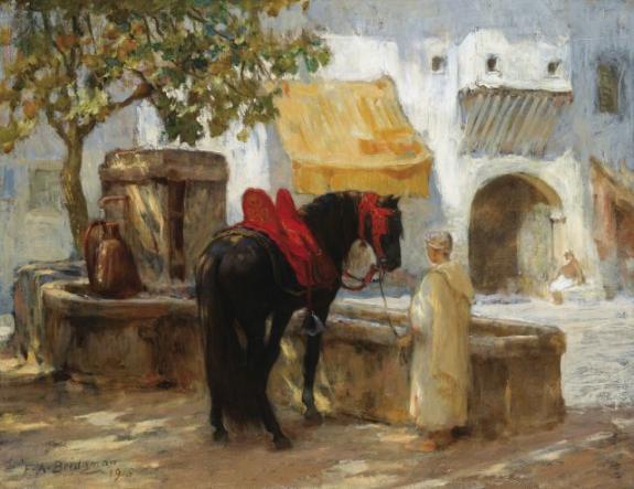 Horse Near A Fountain