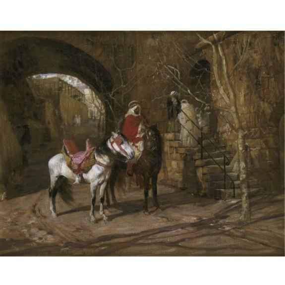 Horseman In A Courtyard