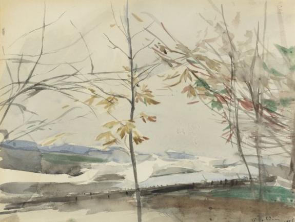 Autumn Landscape With Trees