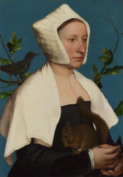 Portrait of A Lady With A Squirrel And A Starling