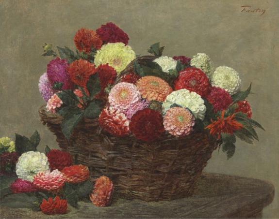 Panier De Dahlias