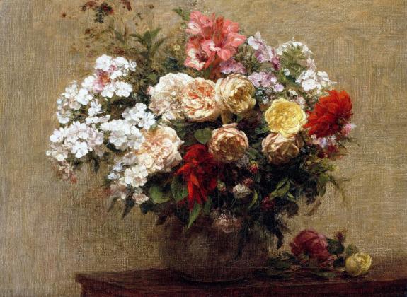 Summer Flowers In A Silver Urn