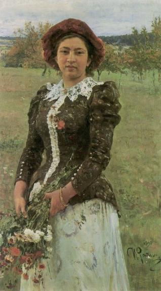 Autumn Bouquet. Portrait Of Vera Repina