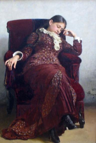 Rest. Portrait Of Vera Repina, The Artist's Wife