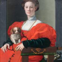 Portrait of a woman in red