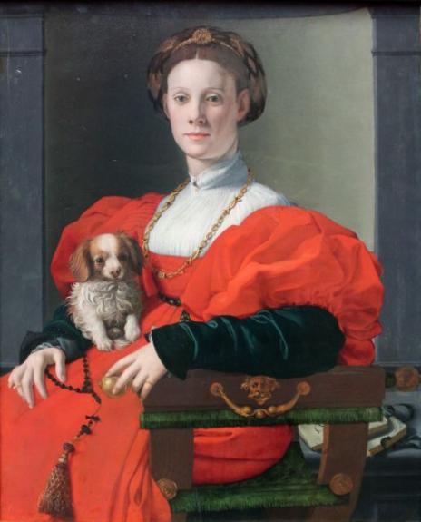 Portrait of a woman in red
