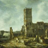 The Ruins Of The Old Town Hall Of Amsterdam After The Fire Of 7 July 1652.110 145 Cm