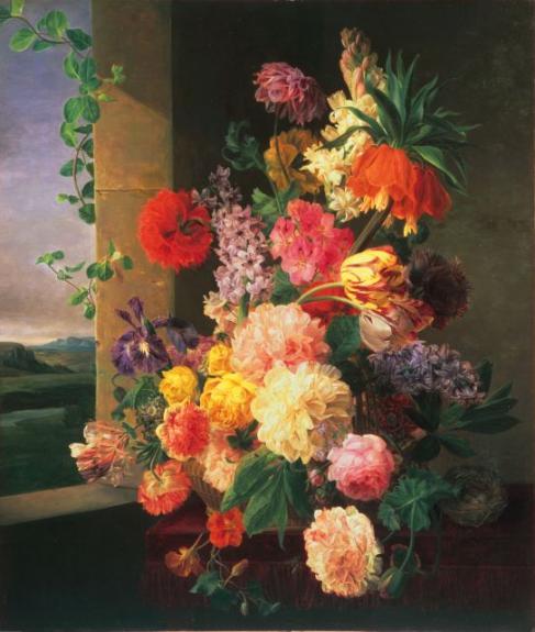 Flowers Before A Window