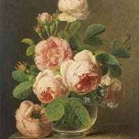 Roses In A Glass Vase