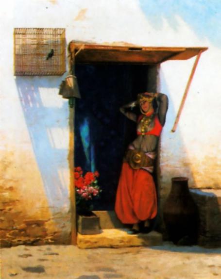 Woman Of Cairo At Her Door