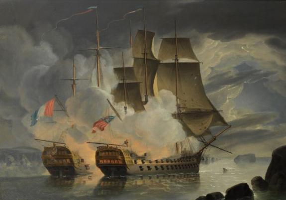 H.M.S. Mars And The French '74 Hercule Off Brest, 21st April 1798