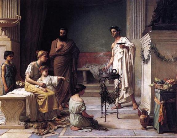 A Sick Child Brought Into The Temple Of Aesculapius